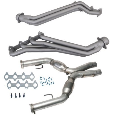 BBK16412 1-5/8'' Long-Tube Headers + Catted X-Pipe for 2005-2010 Mus