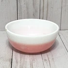 Vintage Hazel Atlas MCM Milk Glass Bowl 5” Pink Ombré Fade Glass Retro Kitchen