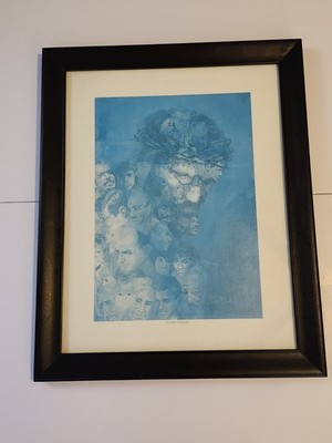 Vintage William Zdinak In His Image Framed Print 17x21 Religious Christian Wall
