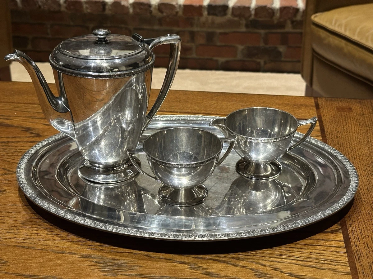Forbes Silver Coin Antique US Silver-Plated Teapots, Coffee Pots