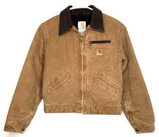 Carhartt Detroit Jacket Fleece Lined Brown YYJ97 BRN Youth L 10 12 RN 14806 Rare