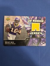 2007 Upper Deck Ud Rc Sidney Rice Game Used Jersey Relic Vikings