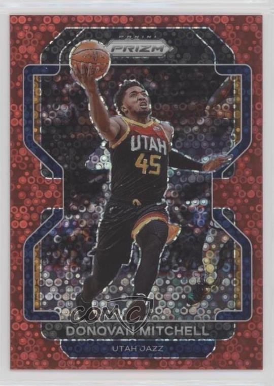 2021-22 Panini Prizm Fast Break Red Prizm 65/100 Donovan Mitchell #72 0tg5