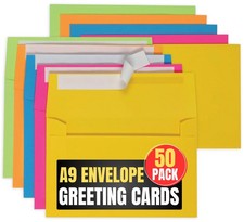 A9 Greeting Card Envelopes 5.75"x 8.75" , Envelopes for Invitation, Assorted ...