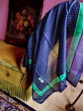 Foulard vintage New Old Stock firmato Yves Saint Laurent Pois Made In Italy 