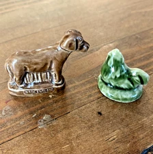 WADE Whimsies RED ROSE TEA animal Figures (2) Dog Chicken Made in England