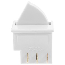 Reusable Refrigerator Door Light Switch Replacement Metal Plastic Durable White