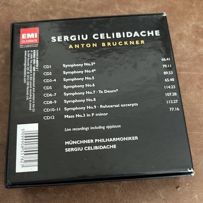 Bruckner 12 CD Box Symphonies Nos. 3-9 CELIBIDACHE 1998 EMI