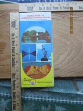 Massachusetts Connecticut Rhode Island Sun Oil Company map 1974