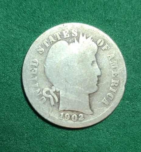 1902-s Barber dime nice  Semi-key. #37
