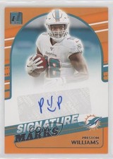 2021 Panini Donruss Signature Marks Preston Williams #SM23 Auto 11oq
