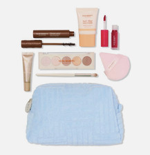 Ulta Beauty Collection 8 Piece Makeup Gift Set with blue terry cosmetic bag