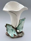 VTG McCoy Art Pottery CALLA LILY VASE White/Green 8" T USA PERFECT!