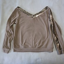 Cupshe Y2K Velour Feel Sweatshirt With Sequins Size Medium