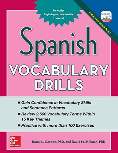 Spanish Vocabulary Drills (Grammar Drills),Ronni L. Gordon, Davi