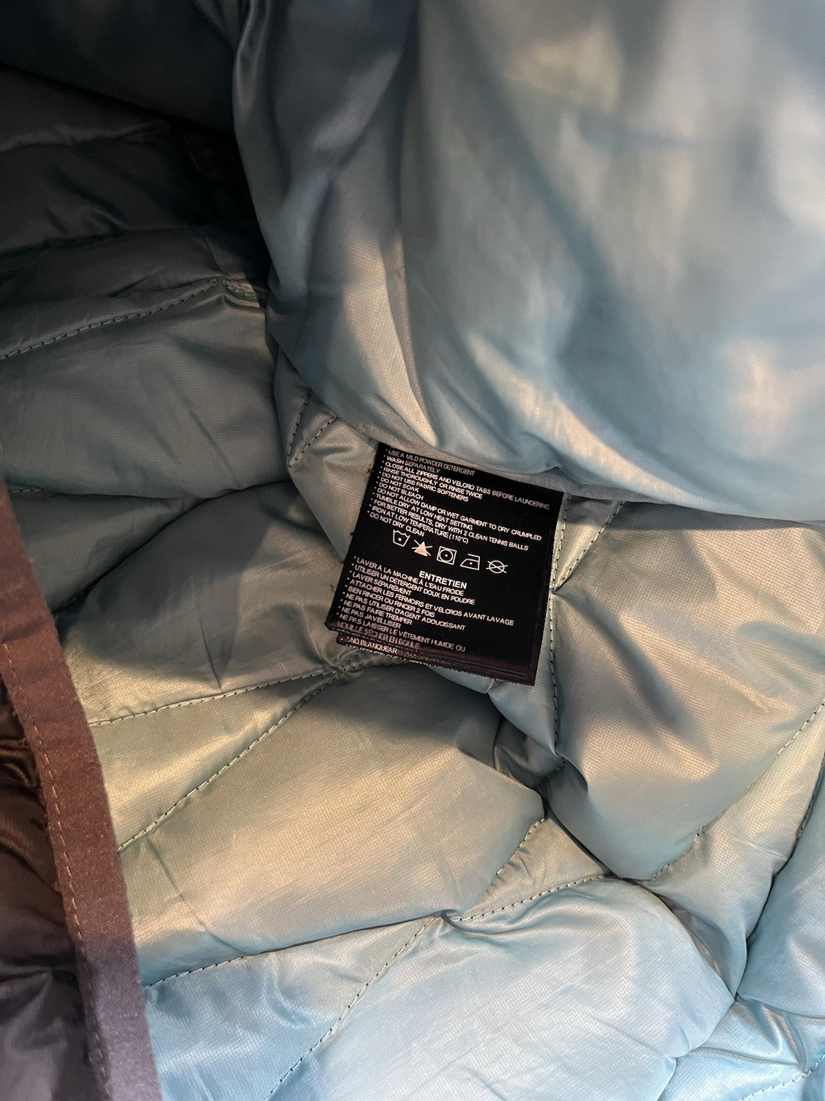 Orage Puffer Jacket Small Blue Nylon Shell Winter… - image 5