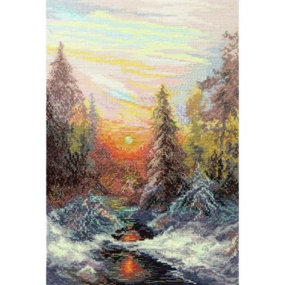 Counted Cross Stitch Kit Winter sun DIY Charivna mit