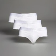 2xist Pima Cotton Contour Pouch Men’s Briefs 3-Pack Pure White - XL (36-39 Inch)