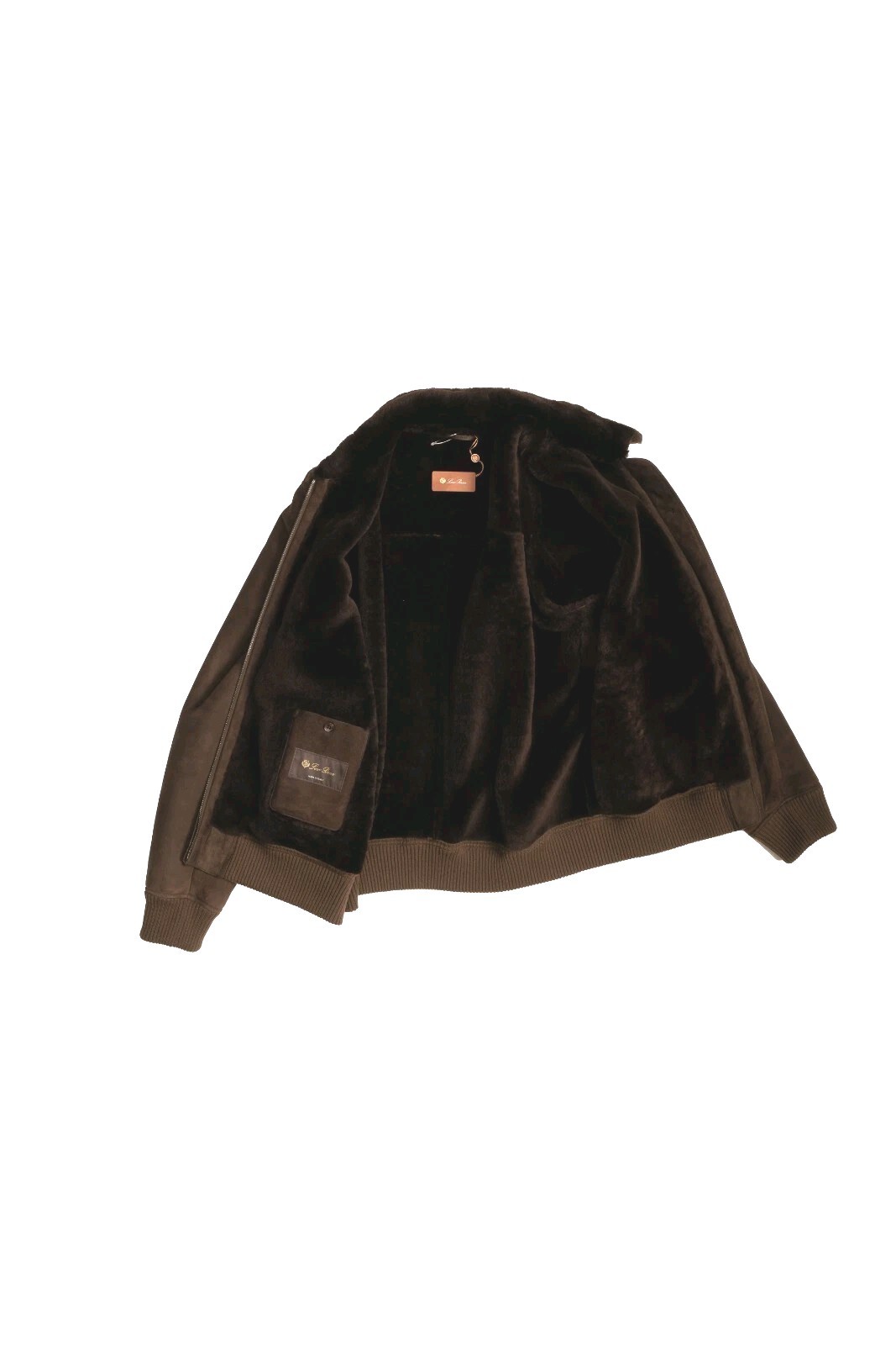 LORO PIANA Shearling Dyed Lamb Fur Lined Crocodile Leather Trim Jacket Coat 3XL image 10