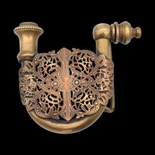 Solid Brass Smoking Pipe Belt Buckle ca. 1970s