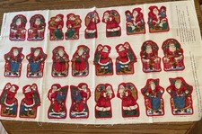 Christmas Ornaments Fabric Panel Cranston Cut Sew Nostalgia Santa Makes 12