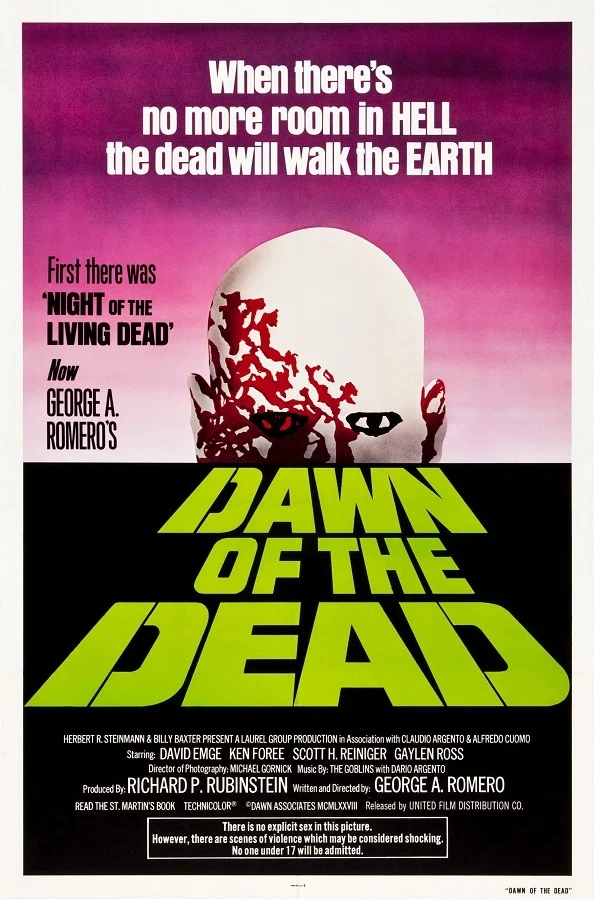 Dawn Of The Dead movie poster print - 11 x 17 inches - George A. Romero
