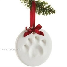 Pawprints Paw Impression Christmas Ornament Kit for Dog Cat Pet Memento Gift