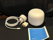 Nest WiFi Point - Wi-Fi Extender and Smart Speaker, UK/US Power Adapter