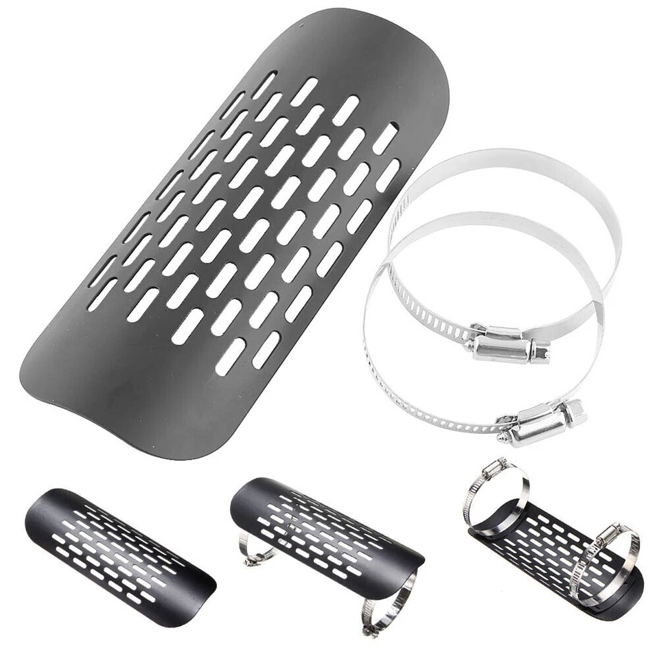 Silenciador de escape negro universal para motocicleta Foto 3 de 4