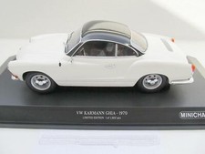 + VOLKSWAGEN VW Karmann Ghia 1:18 Minichamps 1970 bianco-nero 155054021