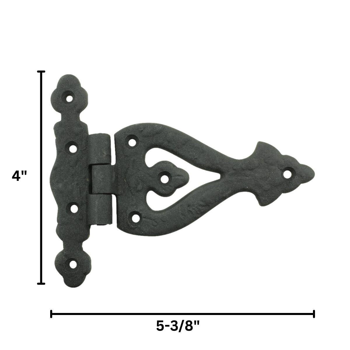 Black Wrought Iron Door Hinge 5 3/8 Inch RSF Finish Barn Door Hinges 671839626695 eBay
