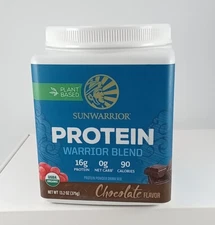 Sunwarrior Organic Plant Protein Powder Chocolate Flavor 13.2 oz