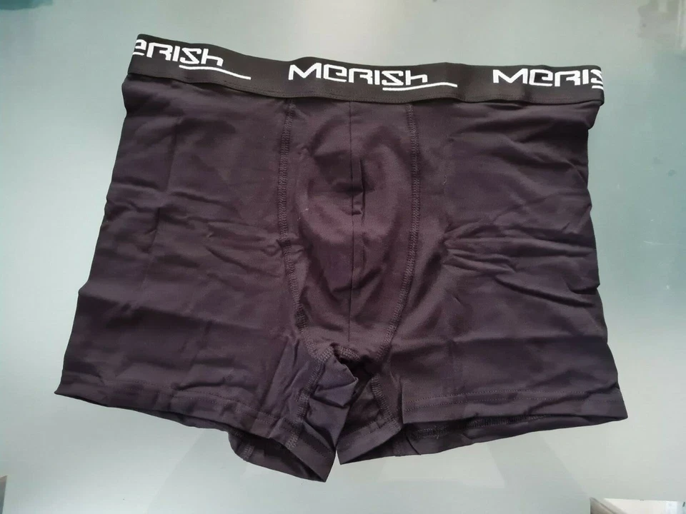 Merish Boxershorts 12-er Box schwarz Unterhose Herren Männer Retro-Shorts Gr S - Bild 3 von 4