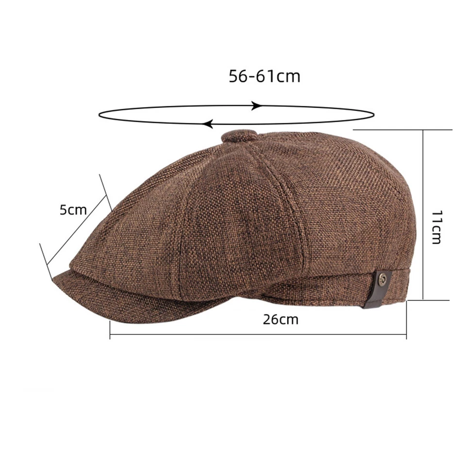 ✅Béret vintage chapeaux Peaky Blinders Style casquette à visière Hommes Femmes - Photo 2/4