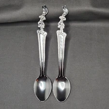 2 Vintage Nestle Quik Rabbit Stainless Steel Spoons 7.5" Quick NesQuik