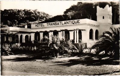 Old postcard AK ALGERIA TENES Hotel Transatlantique (1188256)