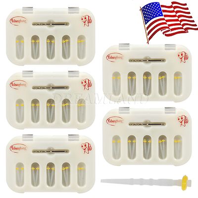 50PCS Dental Fiber Post  Post Screw Thread Quartz & 5-Drills USA SFP-Z