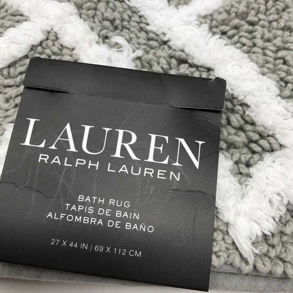 Alfombra de baño antideslizante geométrica 27x44 pulgadas ALFOMBRA GRANDE RALPH LAUREN Foto 2 de 4