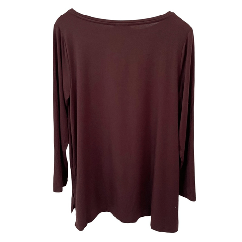 NWT Eileen Fisher Fine Jersey Boat Neck 3/4 Sleeve Top size Medium - Picture 2 of 6