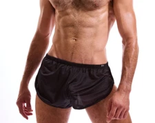 N2N Bodywear Men's Noir X Split Short, L Black NWT