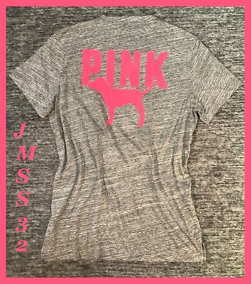T-shirt Victoria's Secret PINK - Campus Dog Appliqué - NWT Taille Régulière