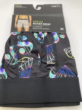 Rue21 Boxer Brief Mens Medium Black With Diamonds And Dollar Signs