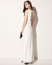 Vera Wang Sequined Sleeveless Gown Dress Sz 2 Ivory $450 *450