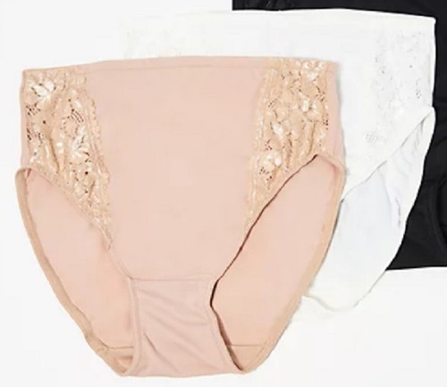 Breezies Soft Support Lace Hi Cut Panties 3 Pk 2Pk o 1Pk - Imagen 6 de 13