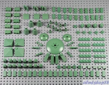 LEGO - Assorted Lot 130+ pcs Sand Green Pieces Plates Tile Masonry Brick 1x1 1x2