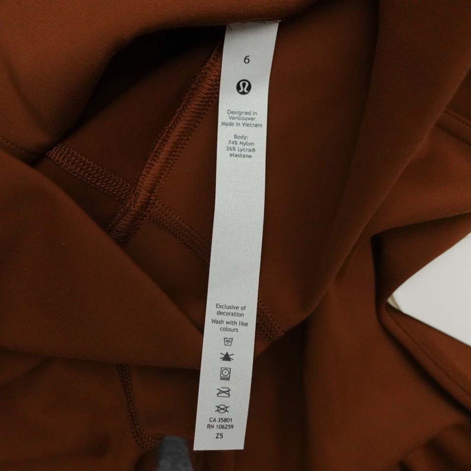 New Lululemon Size 6 Instill High Rise Tight 25” COPB Copper Brown