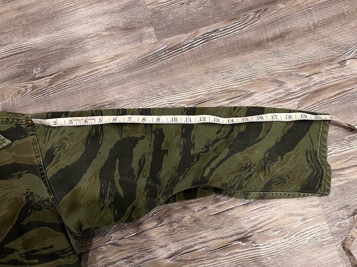 VTG 60's 70s Tiger Stripe Camouflage Camo Shirt Jacket US