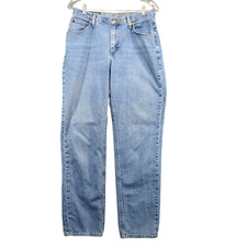 Wrangler Women's Straight Leg Jeans Blue Size 10x32 5-Pocket Stone Wash Vintage