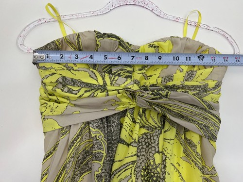 Jessica Simpson Yellow Tropical Floral Long Gown Wedding/Dance Womens Sz 8 - Picture 7 of 9