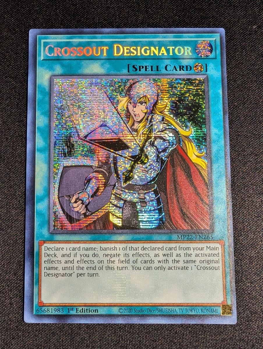 Yugioh Crossout Designator MP22-EN265 1st Edition Prismatic Secret 